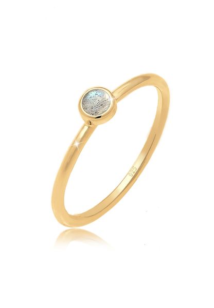 Elli Stapelring Basic Labradorit Edelstein 925er Silber Pierścionki 1 ct Damski. Szare pierścionki Elli, z labradorytem, srebrne. Za 208.99 zł.