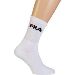 Unisex skarpetki tenisowe Fila - 3 pary białe, rozmiar 35-38. Białe skarpety Fila, bez wzorów. Za 79.99 zł.