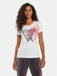 Guess T-Shirt W4BI23 J1314 Biały Regular Fit. Białe t-shirty Guess, s, z aplikacjami, z bawełny, bez kołnierzyka, bez ramiączek. Za 119.99 zł.