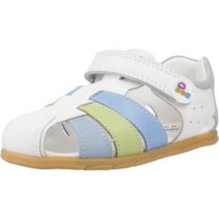 Sandały PABLOSKY 052302P Biały. Białe sandały PABLOSKY, bez wzorów, ze skóry, bez obcasa, bez zapięcia. Za 238.99 zł.