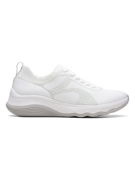 Clarks Sneakersy "Circuit Tie" w kolorze białym rozmiar: 37. Białe trampki Clarks, bez wzorów, bez zapięcia. Za 149.95 zł.