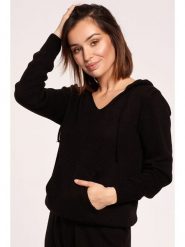 Be Wear Sweter w kolorze czarnym rozmiar: S/M. Czarne swetry Be Wear, m, bez wzorów, ze splotem, bez ramiączek. Za 151.45 zł.