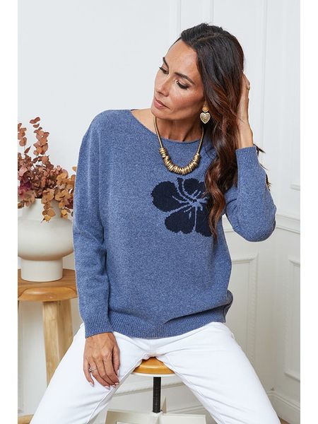 Joséfine Sweter "Lambi" w kolorze niebieskim rozmiar: S. Niebieskie swetry Joséfine, s, bez wzorów, z kaszmiru, bez ramiączek. Za 190.97 zł.