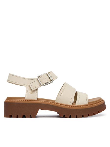 Timberland Sandały Stone Street TB0A2EJMEN71 Beżowy. Brązowe sandały Timberland, bez wzorów, z nubiku, street, bez obcasa, na płaskiej podeszwie, bez zapięcia. Za 419.99 zł.