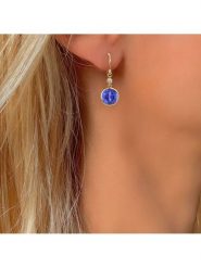 DIA DIAMONDS Pozłacane kolczyki z topazem i tanzanitem rozmiar: onesize. Niebieskie kolczyki DIA DIAMONDS, z tanzanitem, pozłacane, z zapięciem typu bigiel. Za 174.84 zł.