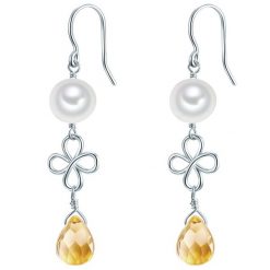 Valero Pearls Kolczyki wiszące srebrne srebro wysokiej próby Szkło Perła hodowlana słodkowodna srebrny 1 ct Damski. Szare kolczyki Valero Pearls, z perłą, srebrne. Za 288.99 zł.