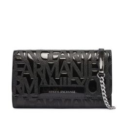 Torebka Armani Exchange. Czarne torebki klasyczne Armani Exchange, bez wzorów, bez dodatków. Za 454.99 zł.