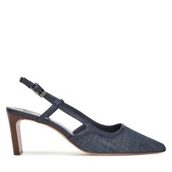 Sandały HÖGL. Niebieskie sandały Högl, bez wzorów, bez obcasa, na słupku, bez zapięcia. Za 749.99 zł.