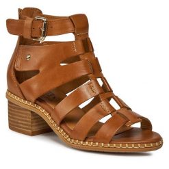 Sandały Pikolinos. Brązowe sandały Pikolinos, bez wzorów, bez obcasa, na słupku, bez zapięcia. Za 419.99 zł.