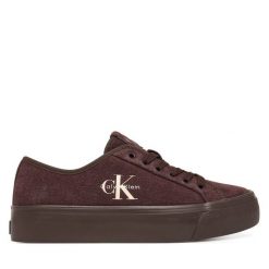 Tenisówki Calvin Klein. Czerwone trampki Calvin Klein, bez wzorów, bez zapięcia. Za 409.99 zł.