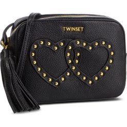 Torebka TWINSET - Tracolla 191TO8193 Nero 00006. Czarne listonoszki Twinset, bez wzorów, ze skóry ekologicznej, bez dodatków. W wyprzedaży za 359.00 zł.