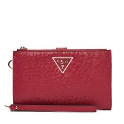 Duży Portfel Damski Guess. Czerwone portfele Guess, z aplikacjami. Za 289.99 zł.