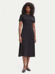 Tommy Hilfiger Sukienka codzienna WW0WW50825 Czarny Regular Fit. Czarne sukienki TOMMY HILFIGER, na co dzień, xxs, bez wzorów, z bawełny, bez kołnierzyka, bez ramiączek, proste. Za 529.99 zł.