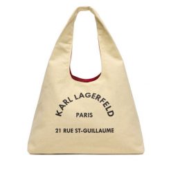 Torebka KARL LAGERFELD. Brązowe shopper KARL LAGERFELD, bez wzorów, bez dodatków. Za 389.99 zł.