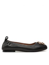 Boss Baleriny Dasy Ballerina NABB 50523537 Czarny. Czarne baleriny Boss, bez wzorów, ze skóry, bez obcasa. Za 519.99 zł.