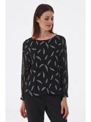TATUUM Bluzka w kolorze czarnym ze wzorem rozmiar: 40. Białe bluzki Tatuum, bez wzorów, bez kołnierzyka, bez ramiączek. Za 117.95 zł.