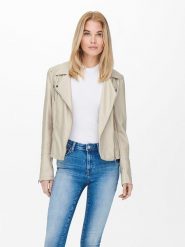 ONLY Kurtka w kolorze beżowym ze skóry syntetycznej rozmiar: 36. Brązowe kurtki Only, bez wzorów, ze skóry, bez kaptura. Za 158.95 zł.
