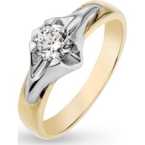PROMOCJA Pierścionek Złoty - złoto 585, Brylant 0,40ct. Żółte pierścionki W.KRUK, z brylantem, złote. W wyprzedaży za 4,459.00 zł.