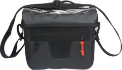 Rower - Torba na kierownicę VARO, czarna. Czarne torby na ramię NEW LOOXS, bez wzorów, z materiału, na ramię, bez dodatków. Za 371.30 zł.