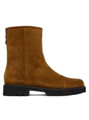 HÖGL Botki 0-101502-89000 Khaki. Brązowe botki Högl, bez wzorów, ze skóry, bez obcasa, na płaskiej podeszwie, bez zapięcia. Za 849.99 zł.