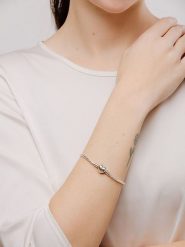 Pandora Srebrna bransoletka rozmiar: 20. Szare bransoletki Pandora, srebrne. Za 257.92 zł.