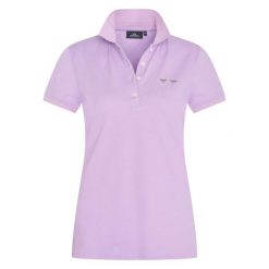 Damskie jeździeckie polo HV Polo Classic. Fioletowe koszulki polo HV POLO, xs, bez wzorów, z bawełny, bez kołnierzyka, bez ramiączek. Za 277.50 zł.