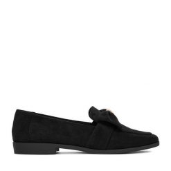 Lordsy JENNY. Czarne lordsy Jenny, bez wzorów, bez obcasa, bez zapięcia. Za 129.99 zł.