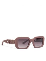 Guess Okulary przeciwsłoneczne GU00110 Beżowy. Brązowe okulary przeciwsłoneczne Guess, z aplikacjami, z tworzywa sztucznego. Za 409.99 zł.