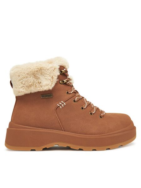 Skechers Trzewiki Park City 168087/CSNT Brązowy. Brązowe botki Skechers, bez wzorów, ze skóry, bez obcasa, na płaskiej podeszwie, bez zapięcia. Za 399.99 zł.