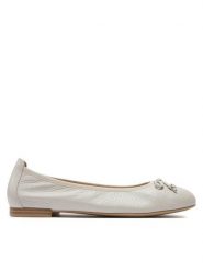 Caprice Baleriny 9-22108-42 Écru. Białe baleriny Caprice, bez wzorów, ze skóry, bez obcasa. Za 226.99 zł.