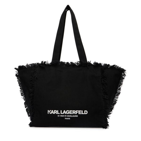Torebka KARL LAGERFELD. Czarne shopper KARL LAGERFELD, bez wzorów, bez dodatków. Za 379.99 zł.