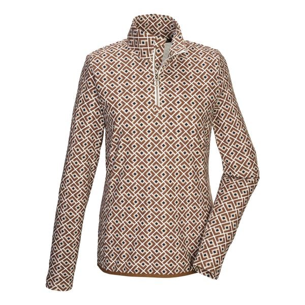 Bluza longsleeve damska Killtec KSW 109 WMN LS SHRT. Brązowe bielizna sportowa Killtec, bez wzorów, z elastanu, bez kaptura. Za 249.99 zł.
