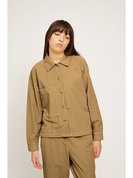 MAZINE Koszula "Luna" w kolorze jasnobrązowym rozmiar: XS. Brązowe koszule MAZINE, xs, bez wzorów, z bawełny, bez kołnierzyka, bez ramiączek. Za 79.03 zł.