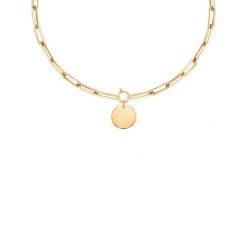 Naszyjnik Łańcuch No.7 z medalikiem pozłacany. Żółte naszyjniki Lilou, pozłacane. Za 413.00 zł.