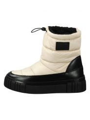 GANT Footwear Skórzane kozaki zimowe "Snowmont" w kolorze czarno-białym rozmiar: 42. Białe kozaki GANT Footwear, na zimę, ze skóry, bez obcasa, na platformie, bez zapięcia. Za 354.45 zł.