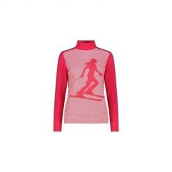 Bluza sportowa damska CMP 35L0406C839. Czerwone bluzy CMP, na zimę, l, bez wzorów, bez kaptura. Za 419.99 zł.