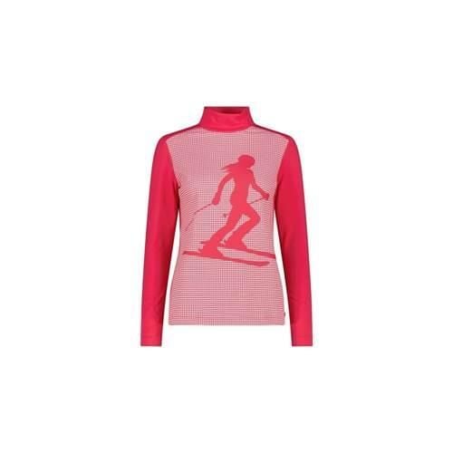 Bluza sportowa damska CMP 35L0406C839. Czerwone bluzy CMP, l, bez wzorów, z elastanu, bez kaptura. Za 397.00 zł.