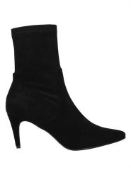Wojas Botki w kolorze czarnym rozmiar: 38. Czarne botki Wojas, bez wzorów, z materiału, bez obcasa, na szpilce, bez zapięcia. Za 377.95 zł.