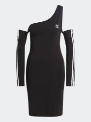 Adidas Sukienka dresowa w kolorze czarnym rozmiar: 40. Czarne sukienki Adidas, bez wzorów, z dresówki, bez kołnierzyka, bez ramiączek, midi. Za 144.95 zł.