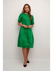CULTURE Sukienka w kolorze zielonym rozmiar: M. Zielone sukienki Culture, m, bez wzorów, bez kołnierzyka, bez ramiączek, midi, rozkloszowane. Za 227.85 zł.