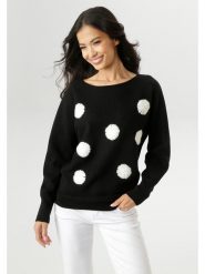 Aniston Sweter w kolorze czarnym rozmiar: 38. Czarne swetry Aniston, bez wzorów, bez ramiączek. Za 74.11 zł.