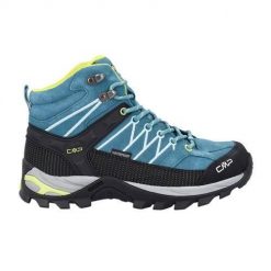 Buty trekkingowe damskie CMP Rigel Mid Wp. Niebieskie trekkingi CMP, z materiału, trekkingowe. Za 566.00 zł.