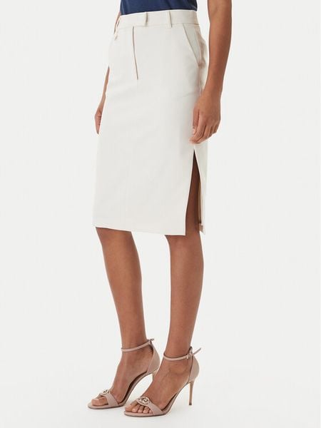 Fracomina Spódnica midi FR26SG2012W42901 Écru Regular Fit. Białe spódnice Fracomina, bez wzorów, z syntetyku, midi. Za 238.99 zł.
