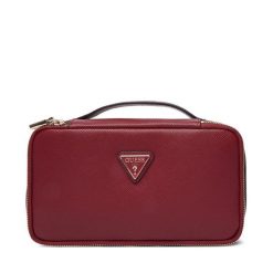 Kosmetyczka Guess. Czerwone kufry i kosmetyczki Guess, z aplikacjami, bez dodatków. Za 399.99 zł.