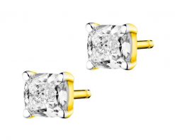 Kolczyki z żółtego złota z diamentami - 1,01 ct - próba 585. Żółte kolczyki Apart, z diamentem, złote. Za 24,990.00 zł.