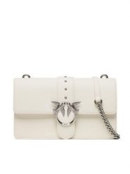 Pinko Torebka Love One Classic Cl PE 23 PLTT 100053 A0F1 Biały. Białe listonoszki Pinko, bez wzorów, ze skóry, bez dodatków. Za 929.99 zł.