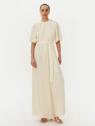 TWINSET Kombinezon 251TP2050 Beżowy Loose Fit. Brązowe sukienki Twinset, bez wzorów, z syntetyku, bez kołnierzyka, bez ramiączek. Za 1,139.00 zł.