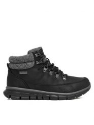 Skechers Trekkingi Synergy 167425/BLK Czarny. Czarne obuwie sportowe Skechers, ze skóry, trekkingowe. Za 339.99 zł.