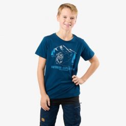 Koszulka Z Krótkim Rękawem Junior Swedemount Forest Tee szybkoschnąca. Niebieskie bluzki SWEDEMOUNT, bez wzorów, sportowe, bez kołnierzyka, bez ramiączek. Za 79.99 zł.