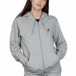 Bluza z Kapturem I Suwakiem Na Całej Długości Go-To Embroidered Star Chevron Ro…. Szare bluzy Converse, l, bez wzorów, z polaru, z kapturem. Za 294.05 zł.